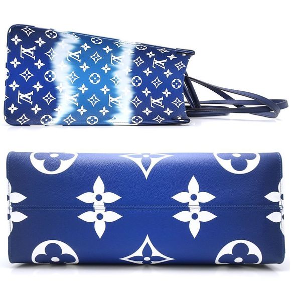 Louis Vuitton On The Go GM Tote Bag Blue - Picture 2 of 8